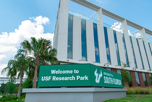 Exterior of USF Research park building