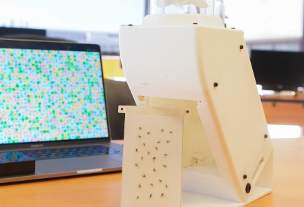 Digitomy sticky pad with mosquitos