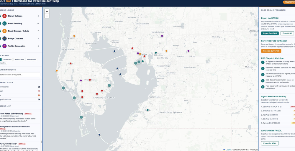 AI-powered dashboard map