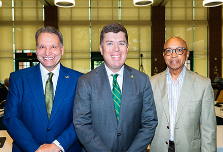 President Moez Limayem, Mike Griffin and Oscar Horton
