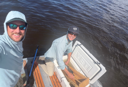 Lucas Griffin and team on the Gulf