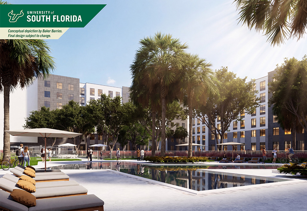 Rendering of residence hall