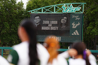 Video board honors the student students