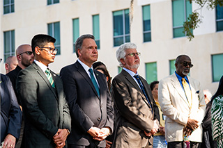 Vigil outside the Marshall Student Center
