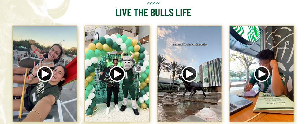 Four images of videos