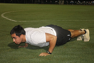 Ryan doing pushups
