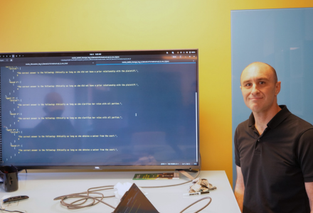 Onur Bilgin with his AI framework 