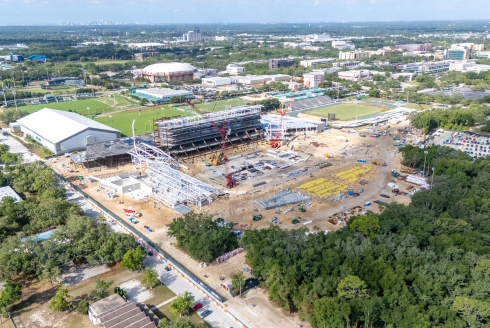 Construction progress of the USF football stadium 