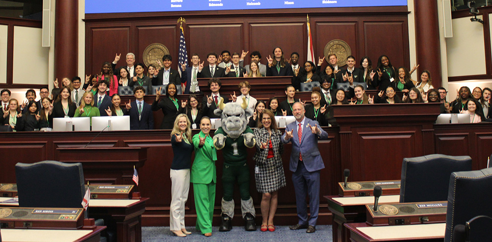 USF students gather on the house floor for USF Day at the Capitol