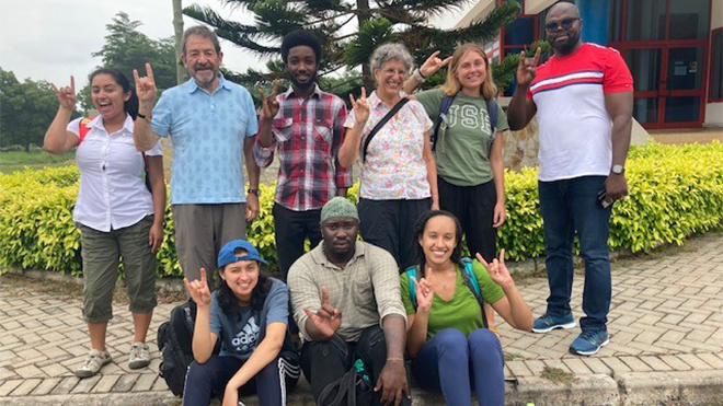 Group Photo of Students with Simon Mariwah