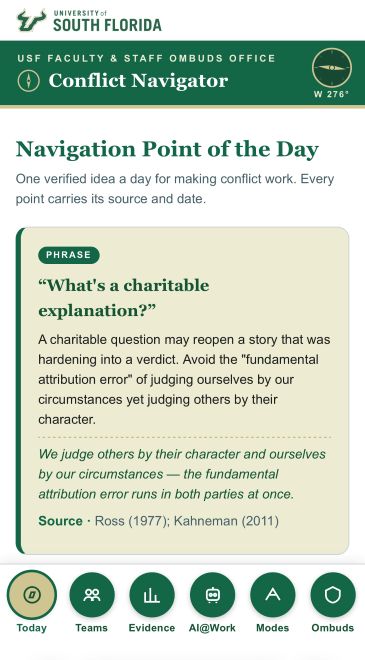 Conflict Navigator app