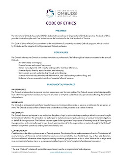 IOA Code of Ethics 