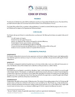 IOA Code of Ethics 