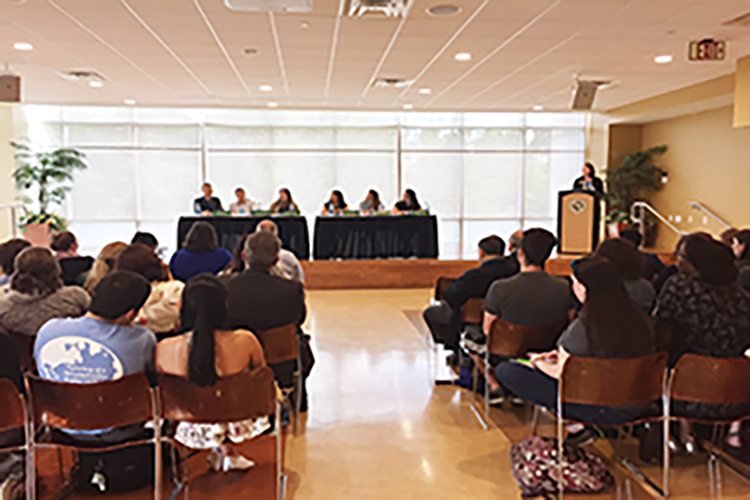 Panelists answer audience questions image