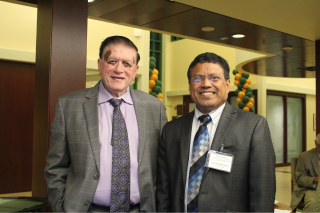 Dr. Kiran C. Patel (left) and USF Provost Dr. Prasant Mohapatra (right)