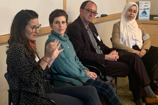 Entrepreneurship Panel at the 10th Year Anniversary sustainability conference. (Ericka Leigh McThenia, Sarah Long , J.C. Milam, and Angela El Fayez)
