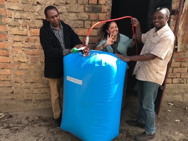 PCGS student Lina Isabel Galeano, Introducing a Bio Gas System, in Arusha, Tanzania