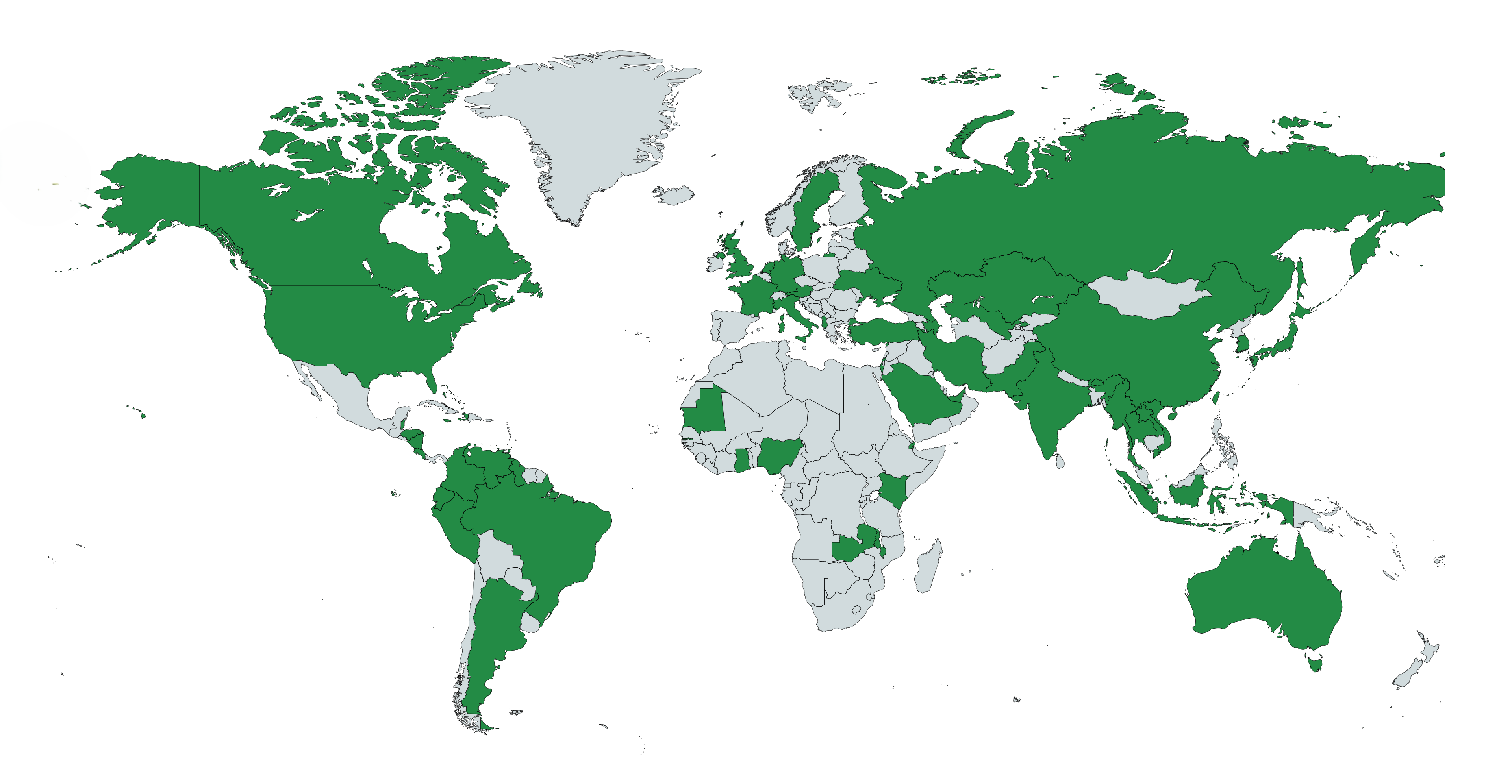 Map of PCGS Global Impact