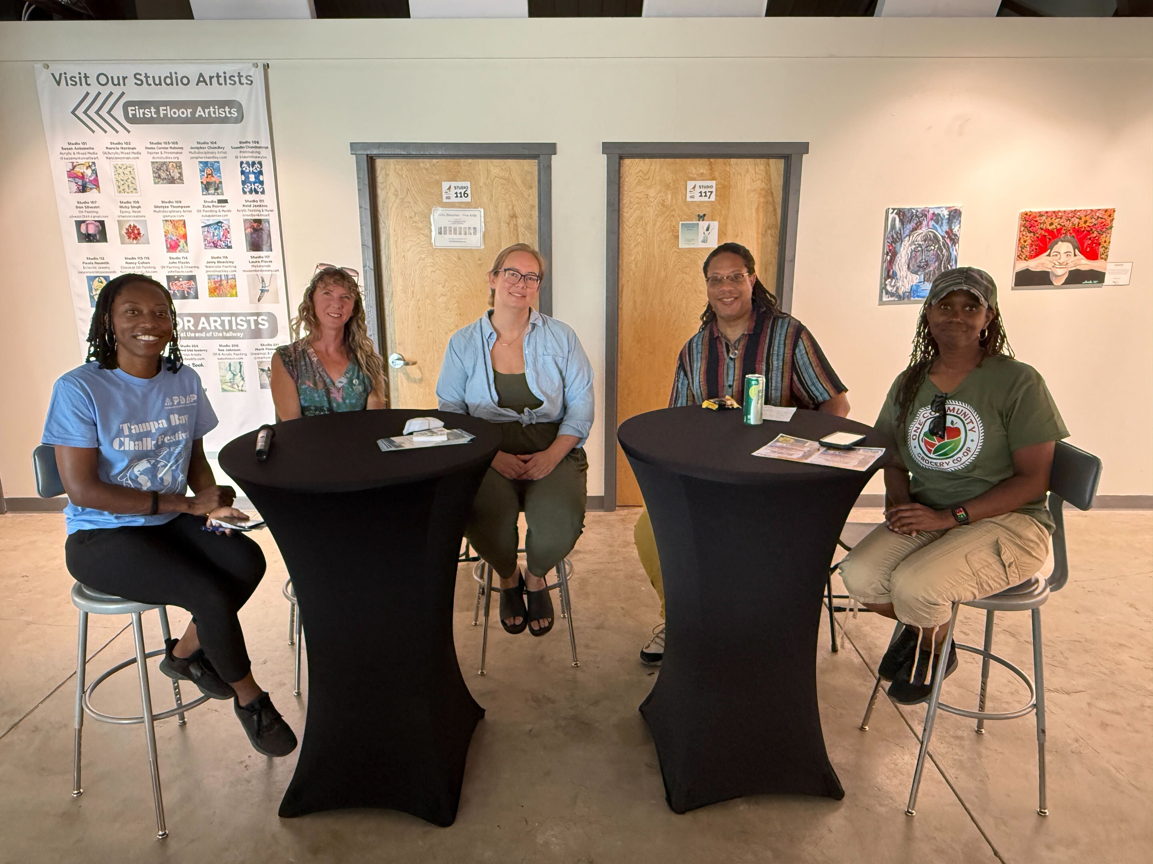 (L-R) Miranda Douglas, Kira Barrera, Jessica Lewis, Joseph Dorsey, Erica Hardison