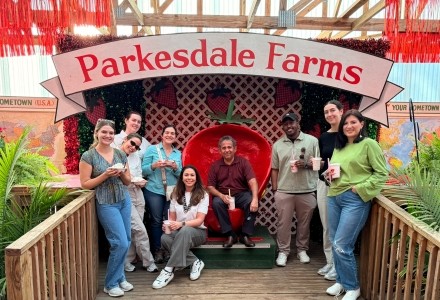 Students outside Parkesdale Farm Market