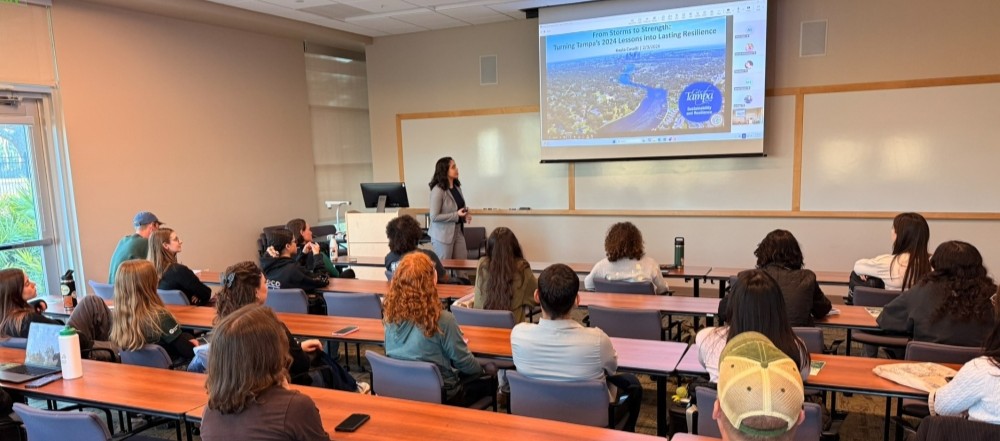 Kayla giving her presentation