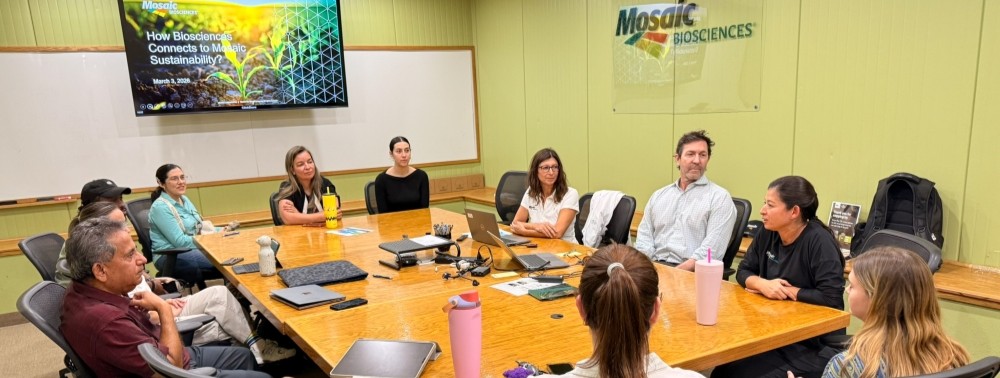 PCGS students discussing how Biosciences connects to Mosaic