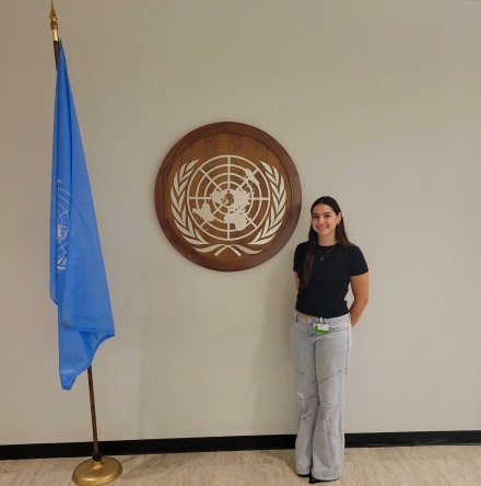 Victoria at an event regarding policy