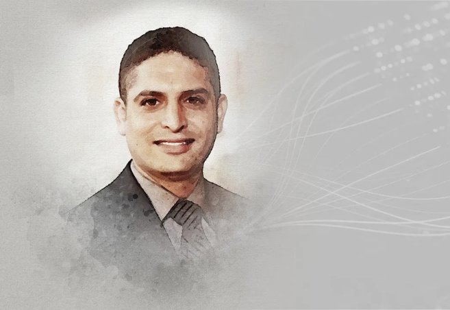 A graphic illustration of postdoc Mohamad Abassi