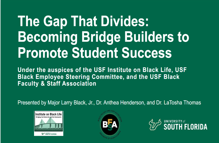 November 14, 2021- The Gap That Divides: Becoming Bridge Builders to Promote Student Success