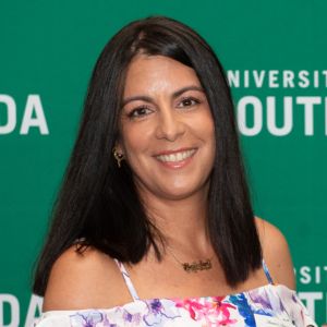 woman smiling at camera