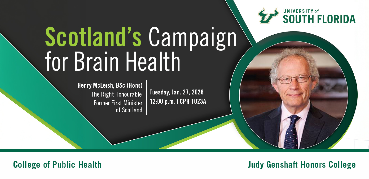 Graphic promoting Scotland's Campaign for Brain Health featuring a professional headshot of Henry McLeish