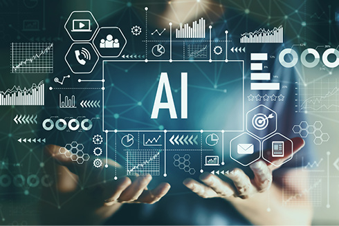 AI with smaller icons around those two letters