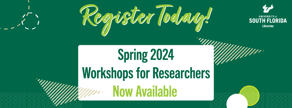 Register today! Spring 2024 workshops for researchers