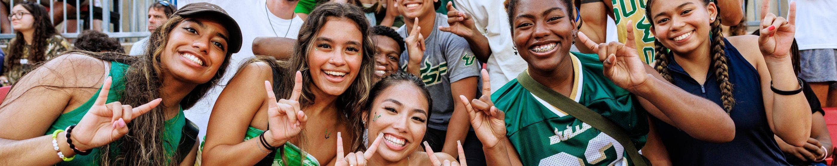 usf students at football game