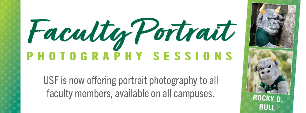 Faculty portrait photography sessions with pictures of Rock D. Bull