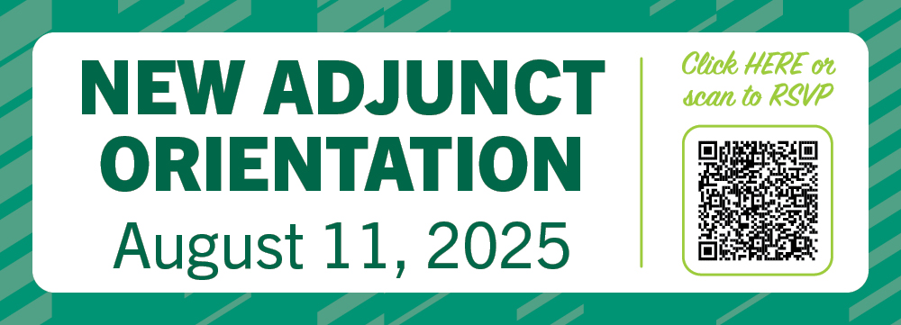 New Adjunct Orientation invitation graphic