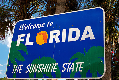 Welcome to Florida signage