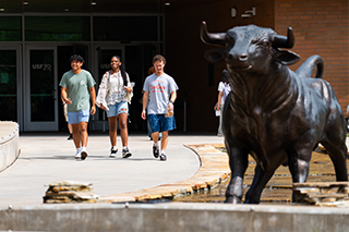Students Walking on Campus