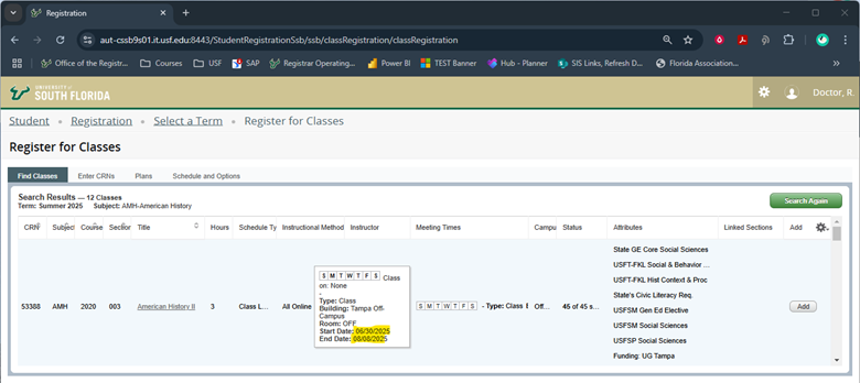 start end classes