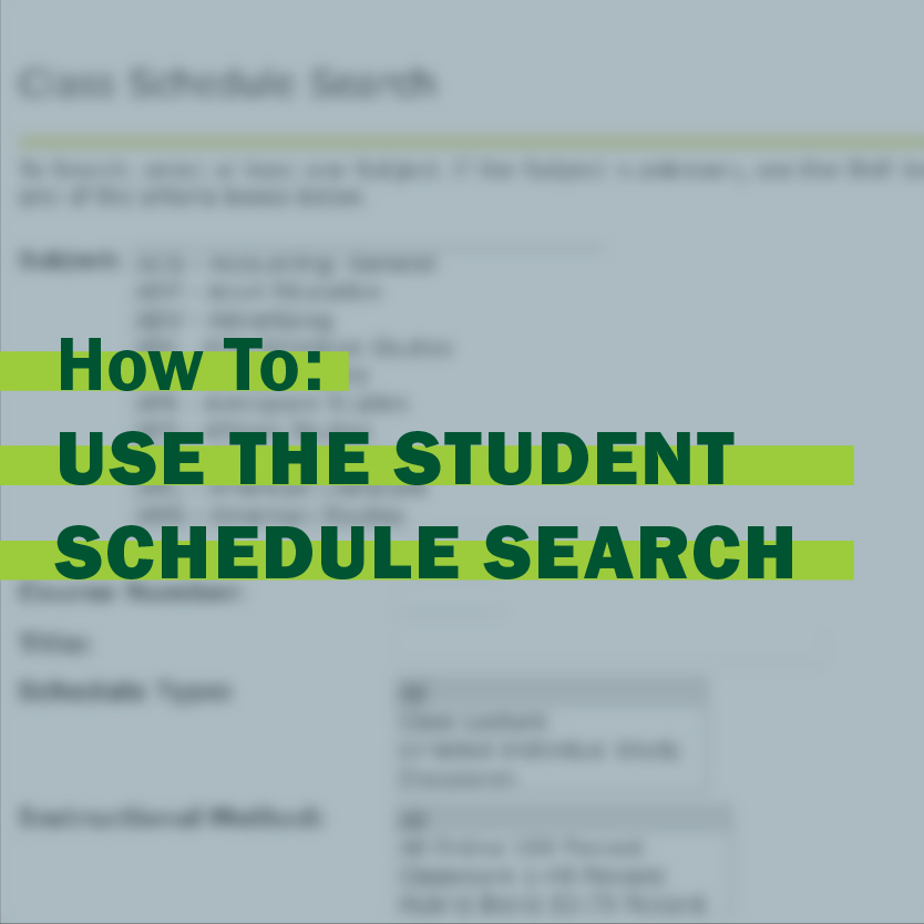 Student Schedule Search