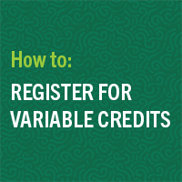 register for variable credits