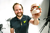 Professor Templeton with mouthguard