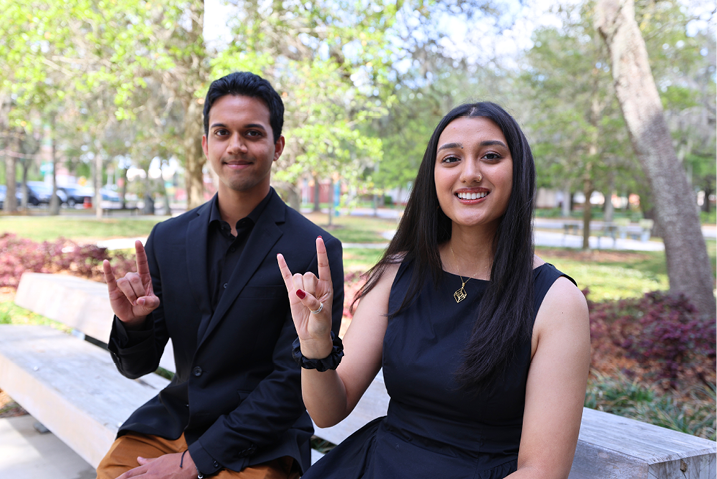 University of South Florida third-year students Caleb Fernandes and Diya Upadhyayaa
