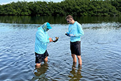two researchers in Gulf