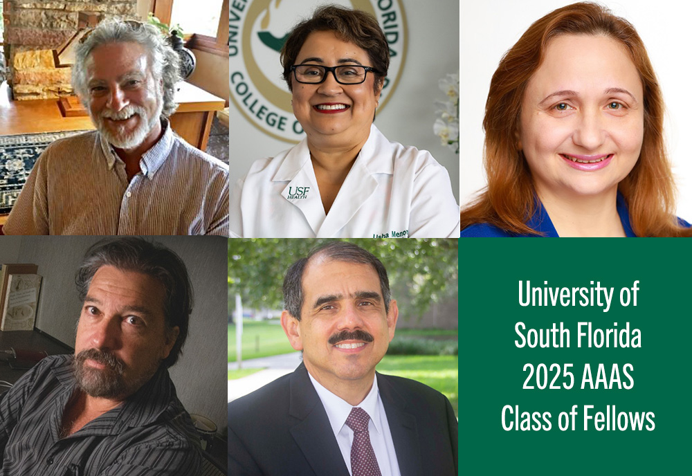 Five USF faculty named 2025 fellows of American Association for the Advancement of Science