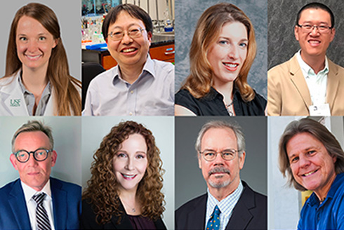 8 headshots of award winners