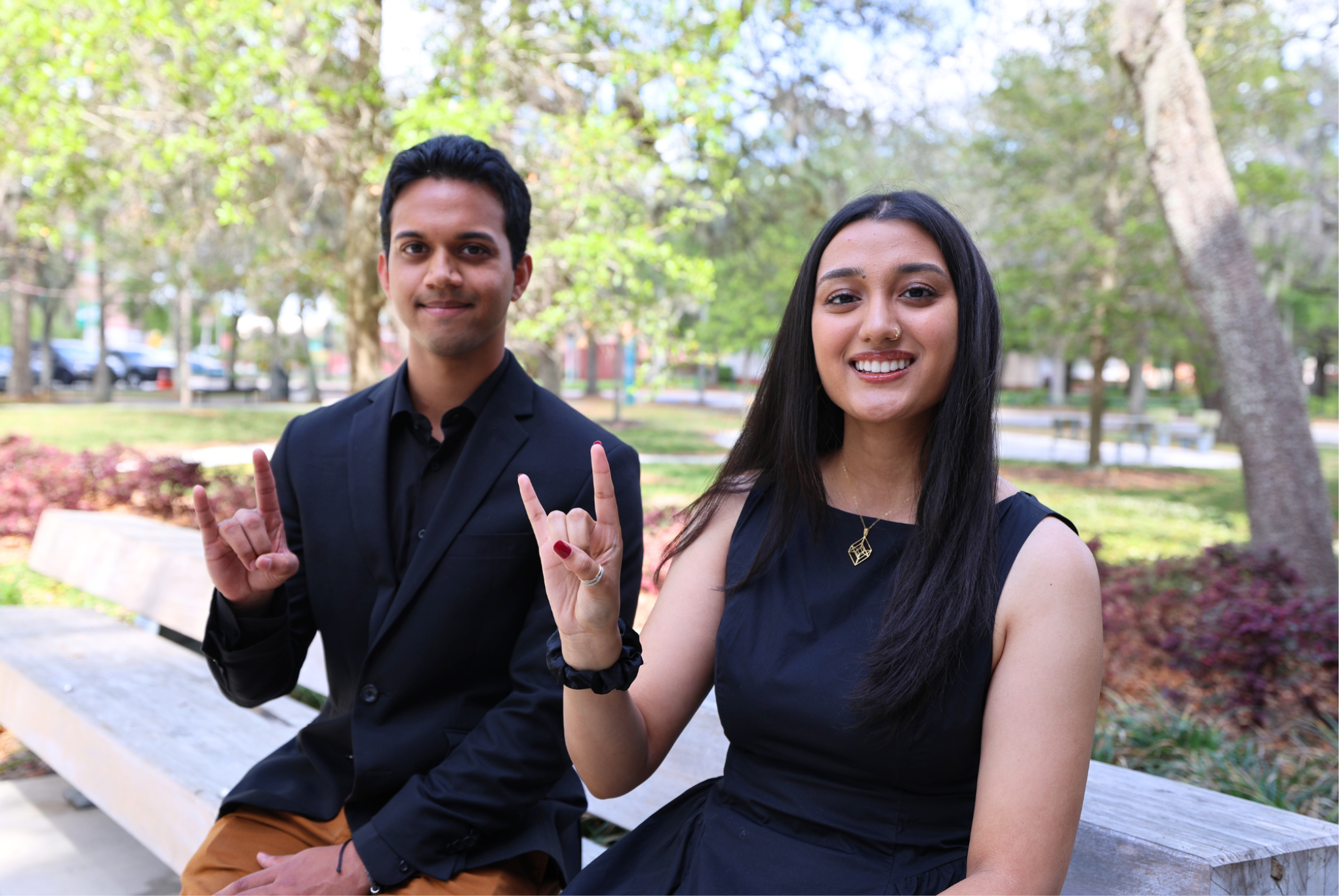 University of South Florida third-year students Caleb Fernandes and Diya Upadhyaya