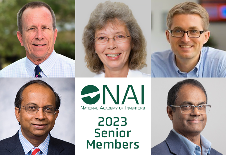Five USF faculty members have been named by the National Academy of Inventors to its new class of 2023 Senior Members.