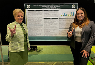 President Law with student
