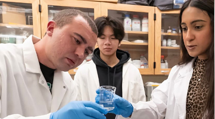 students in lab